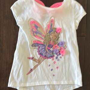Cynthia Rowley Girls Enchanting Fairy Kids Tee with bright pink bow!